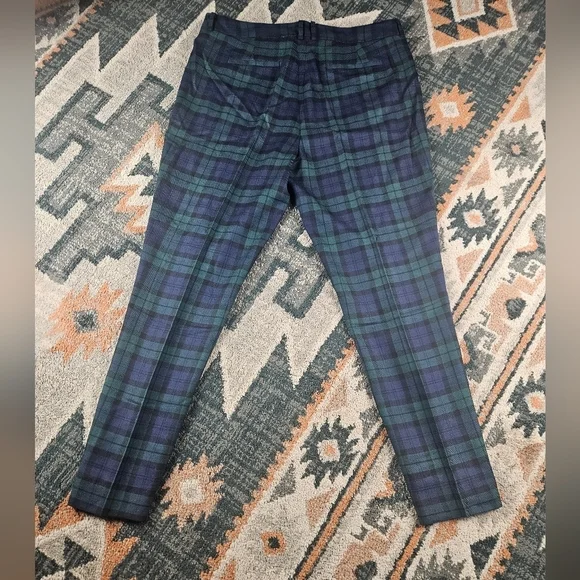 Brooks Brothers, red fleece green&blue plaid women dress  pants. - Picture 2 of 10